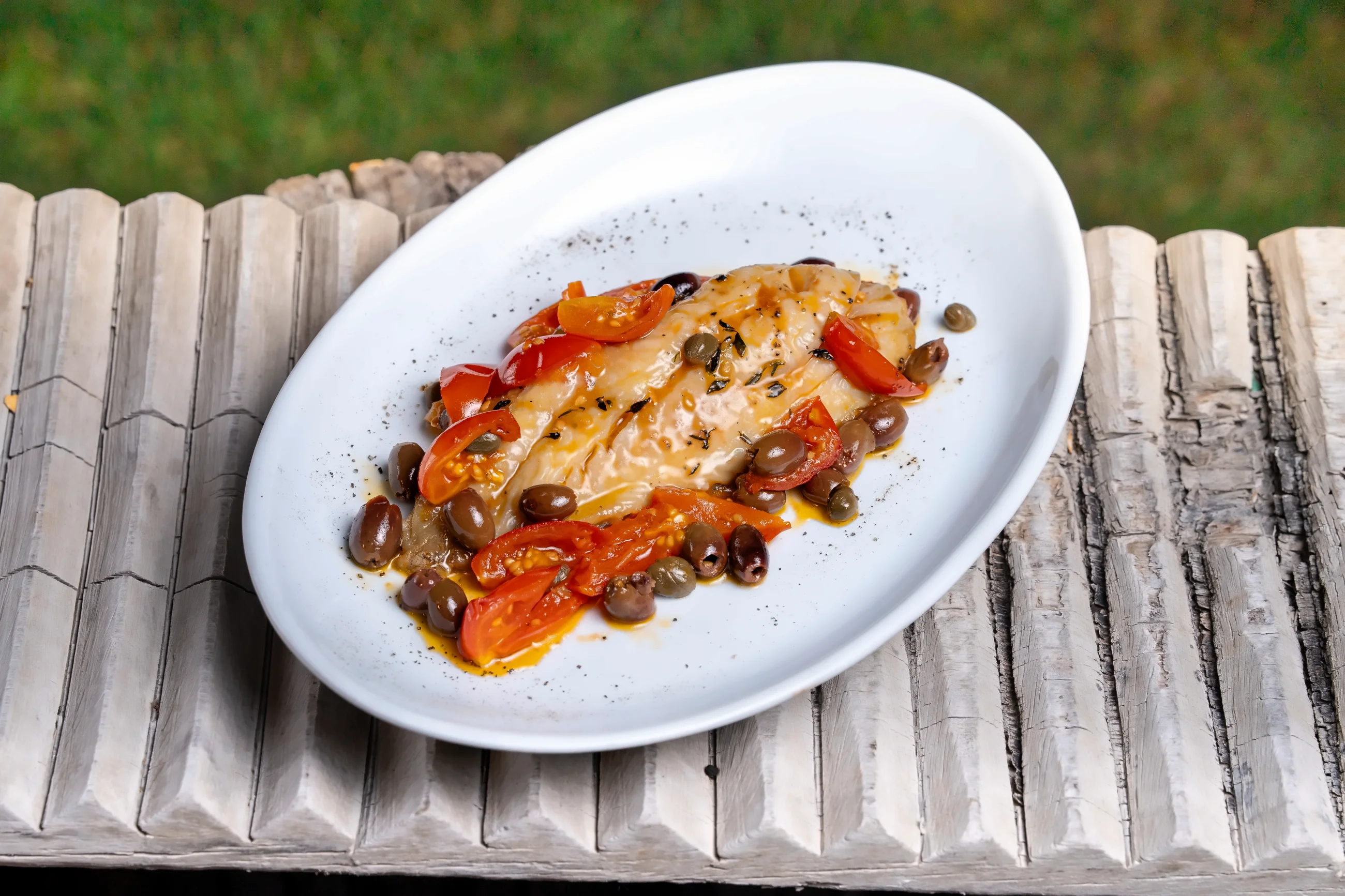 Filetto di cernia alla mediterranea*